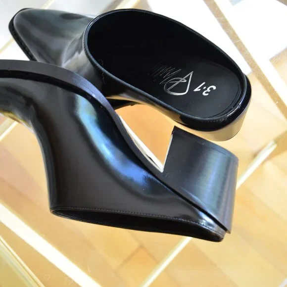 3.1 Phillip Lim Black Mules - Picture 4 of 10